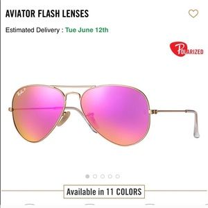 Polarized Aviator Flash Lens RayBans